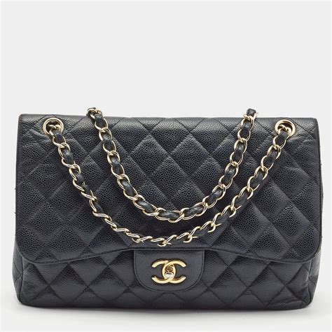 chanel caviar flap bag black|Chanel Vintage Caviar Vertical Quilt Jumbo Flap .